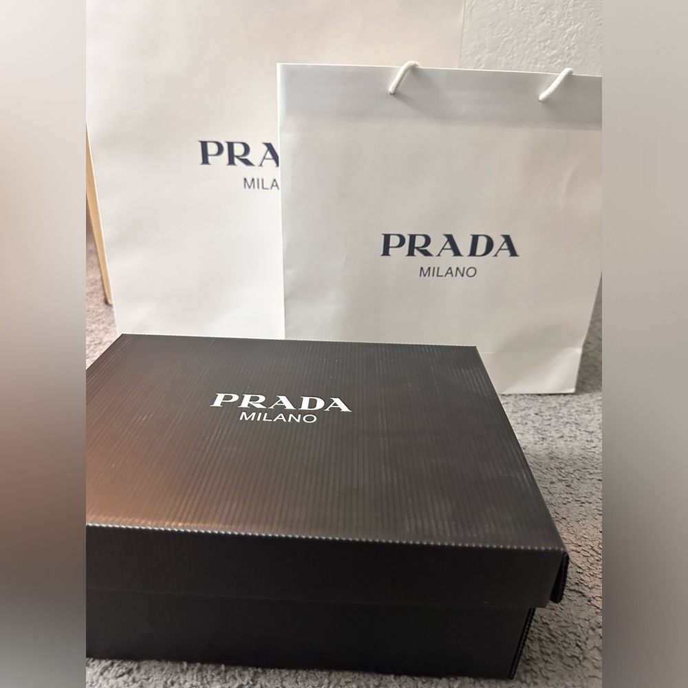 New Prada women calzature donna leather sneakers size 37.5 - Picture 9 of 16